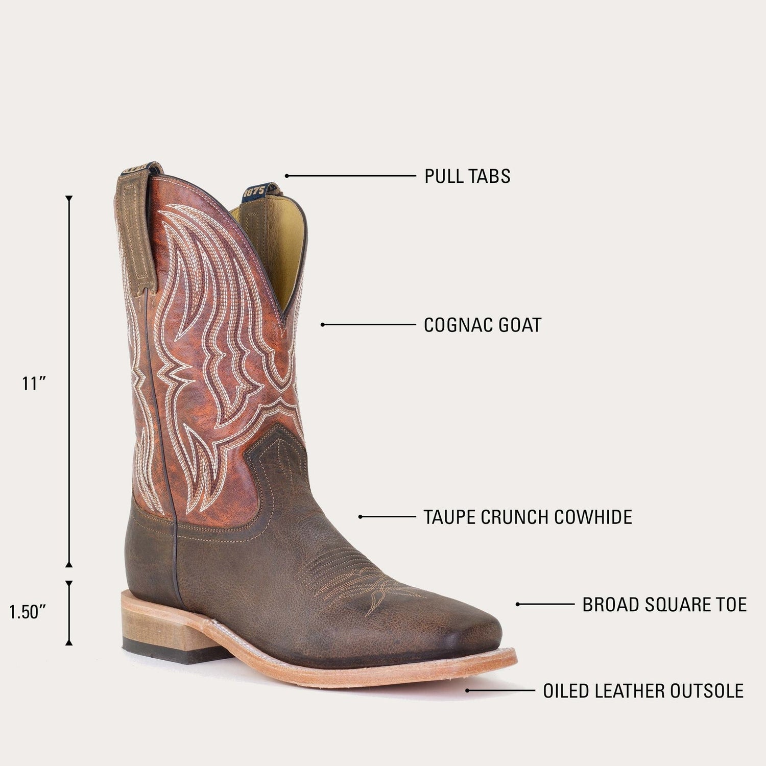 Hyer Mens Chase Cowboy Boots