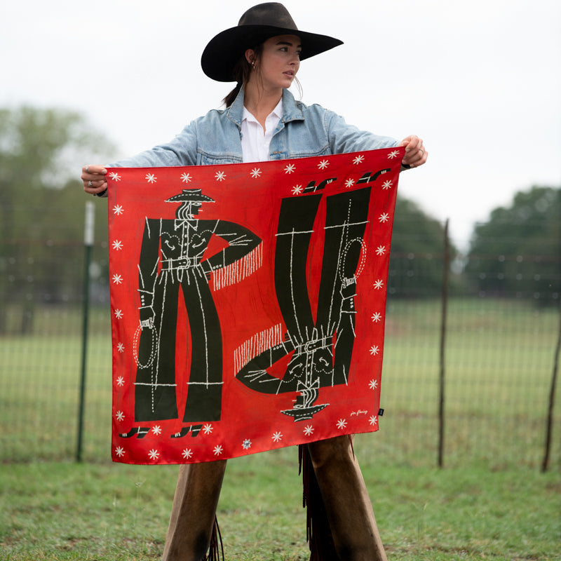 Fringe Two Cowgirls Scarf