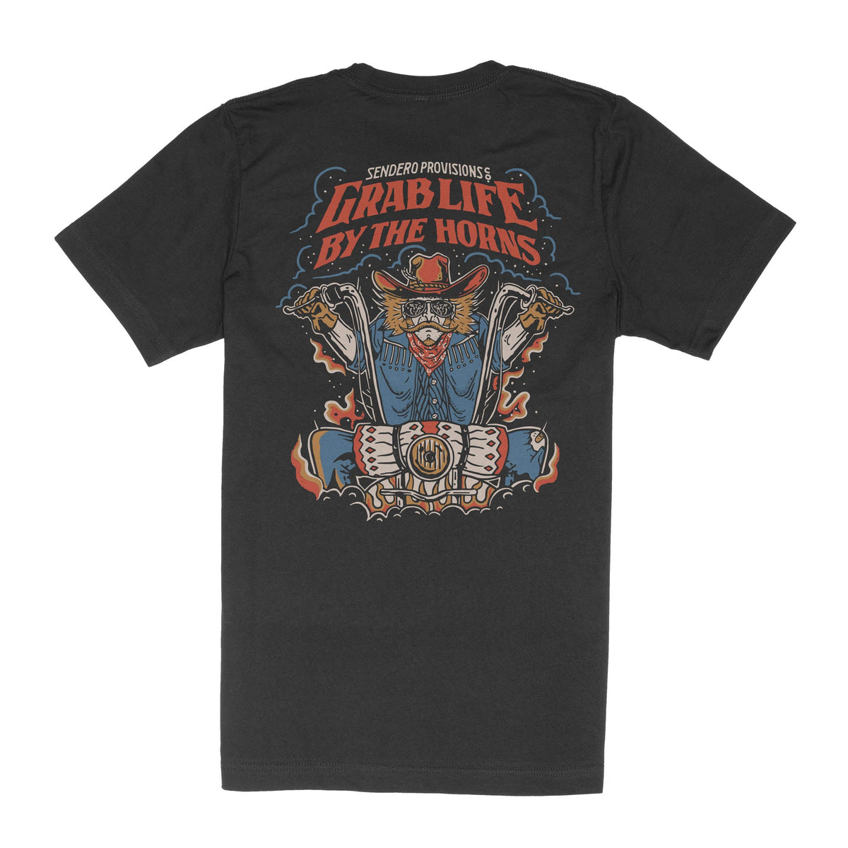 Sendero Grab Life T Shirt Black black short sleeve graphic tee western clothing Utah SKU SPCS126H12A