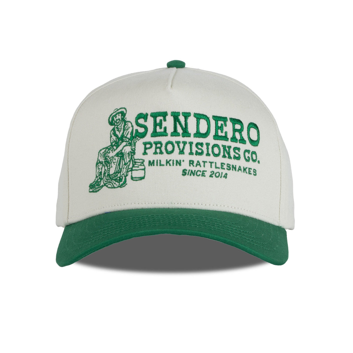 Sendero Milkin Rattlesnakes Hat Cream Green adjustable plastic snap closure at the back for an easy fit ranch wear