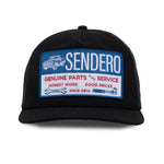 Sendero Genuine Parts Hat Black adjustable plastic snap closure at the back for an easy fit ranch wear
