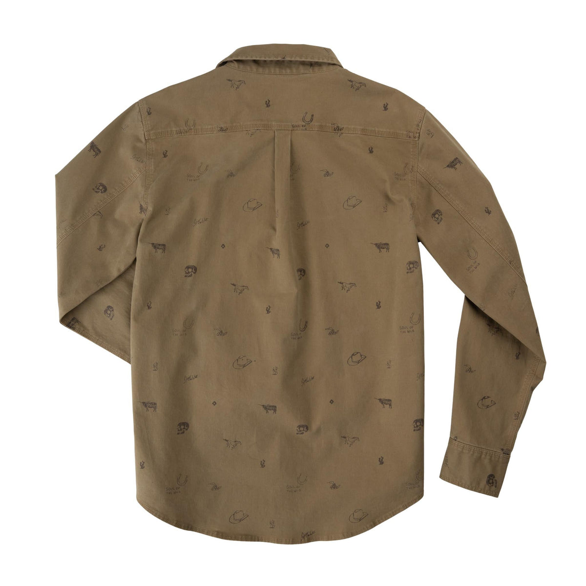 Sendero Buckaroo Long Sleeve Shirt Saddle Brown classic western workwear look for everyday wear Utah