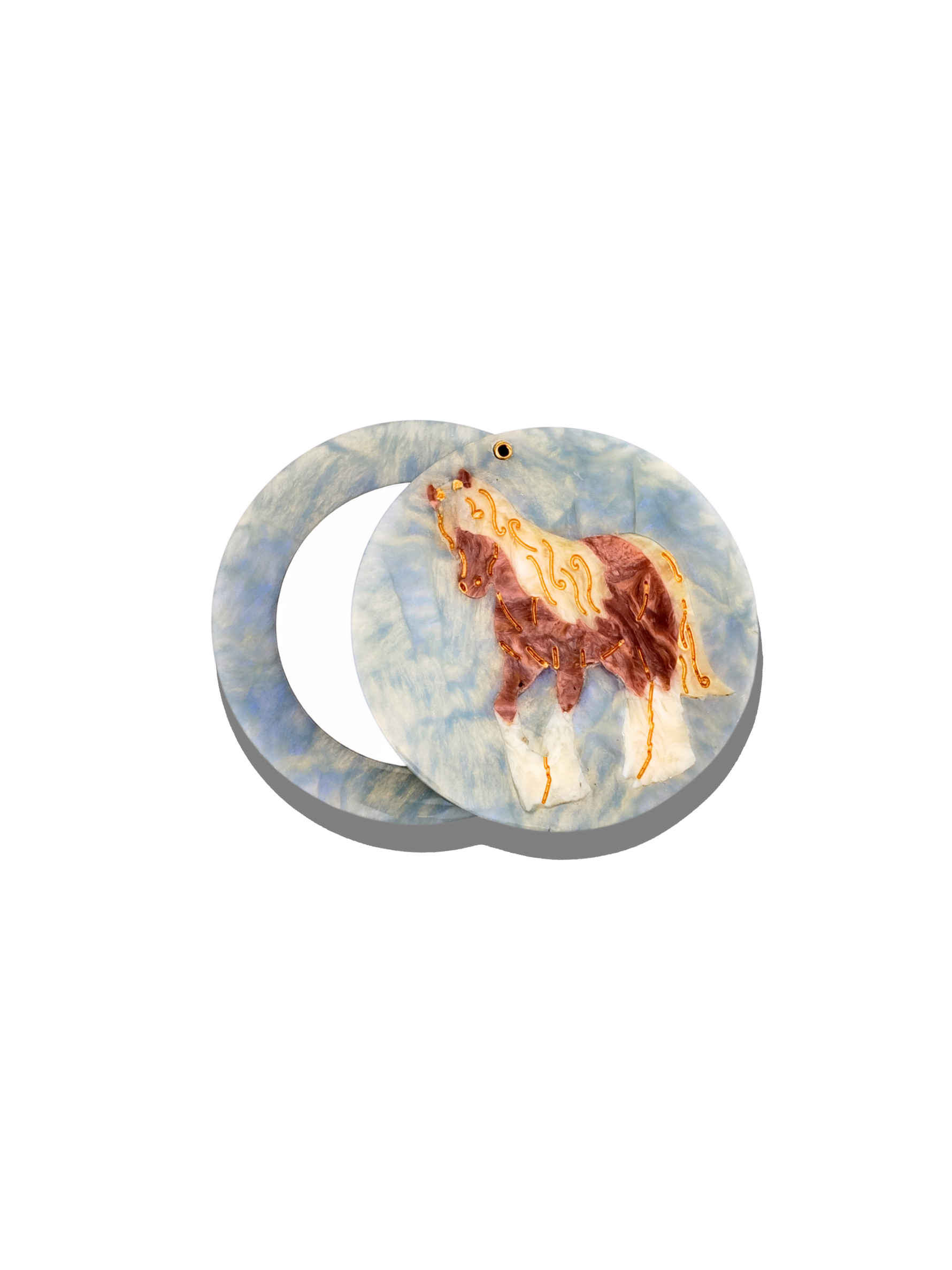 Hand Painted Horse Compact Mirror find at boltranchstore.com western accessories