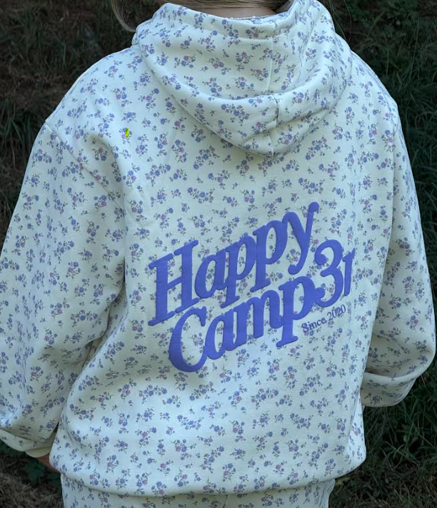 Happy Camp3r Purple Flower Hoodie