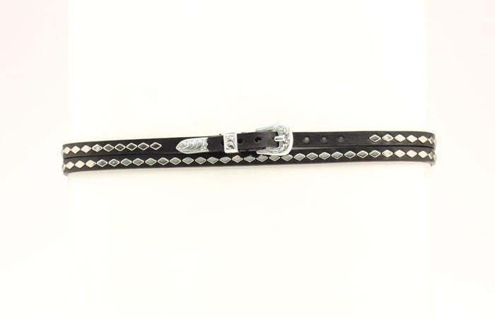 Diamond Studded Black Hatband