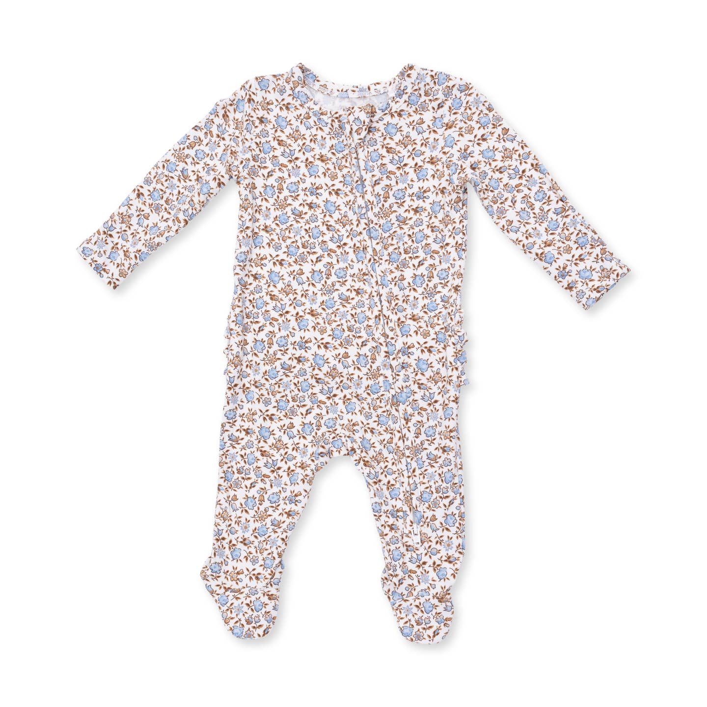 Hazel Floral 2 Way Ruffle Back Zipper Footie shop at boltranchstore.com