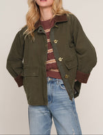Heartloom Matin Jacket Olive olive chore coat womens western boutique Utah SKU 267U07A