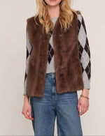 Heartloom Zamata Vest Walnut walnut brown faux fur vest womens western boutique Utah SKU 267U62B