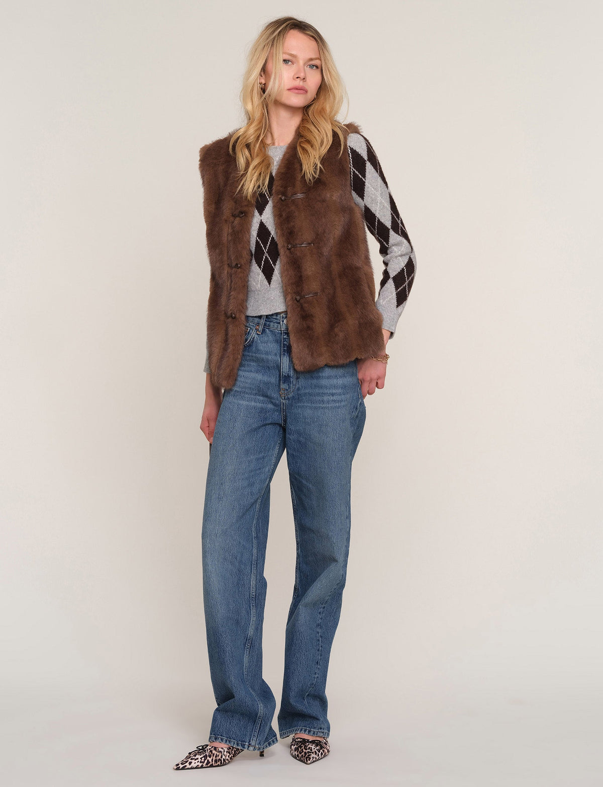 Heartloom Zamata Vest Walnut relaxed fit sleeveless cut womens western clothing