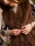 Heartloom Zamata Vest Walnut vest layered over a sweater for cold mornings Kamas