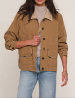 Heartloom Basha Jacket Tan tan washed cotton twill jacket womens western boutique Utah SKU 268U05A