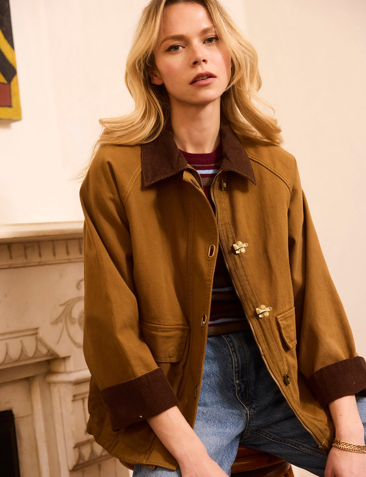 Heartloom Matin Jacket Whisky warm brown work jacket for fall in the mountains Kamas