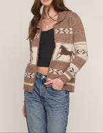Heartloom Elian Cardi taupe melange knit cardigan womens western boutique Utah SKU 267SK7B