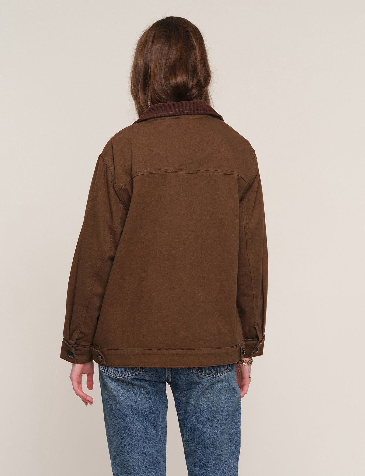 Heartloom Basha Jacket Earth plaid piping trim at the edges ranch wear