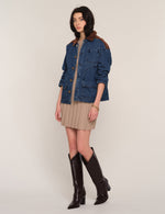 Heartloom Mirabel Jacket relaxed fit jean jacket with oversized patch pockets womens western clothing