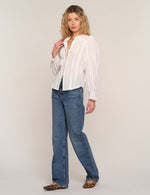 Heartloom Blythe Top Eggshell relaxed fit feminine silhouette womens western clothing