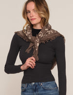 Heartloom Lummie Scarf Mink long knit scarf with soft drape western clothing