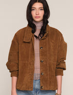 Heartloom Larissa Suede Jacket relaxed fit silhouette with elastic hem womens western clothing