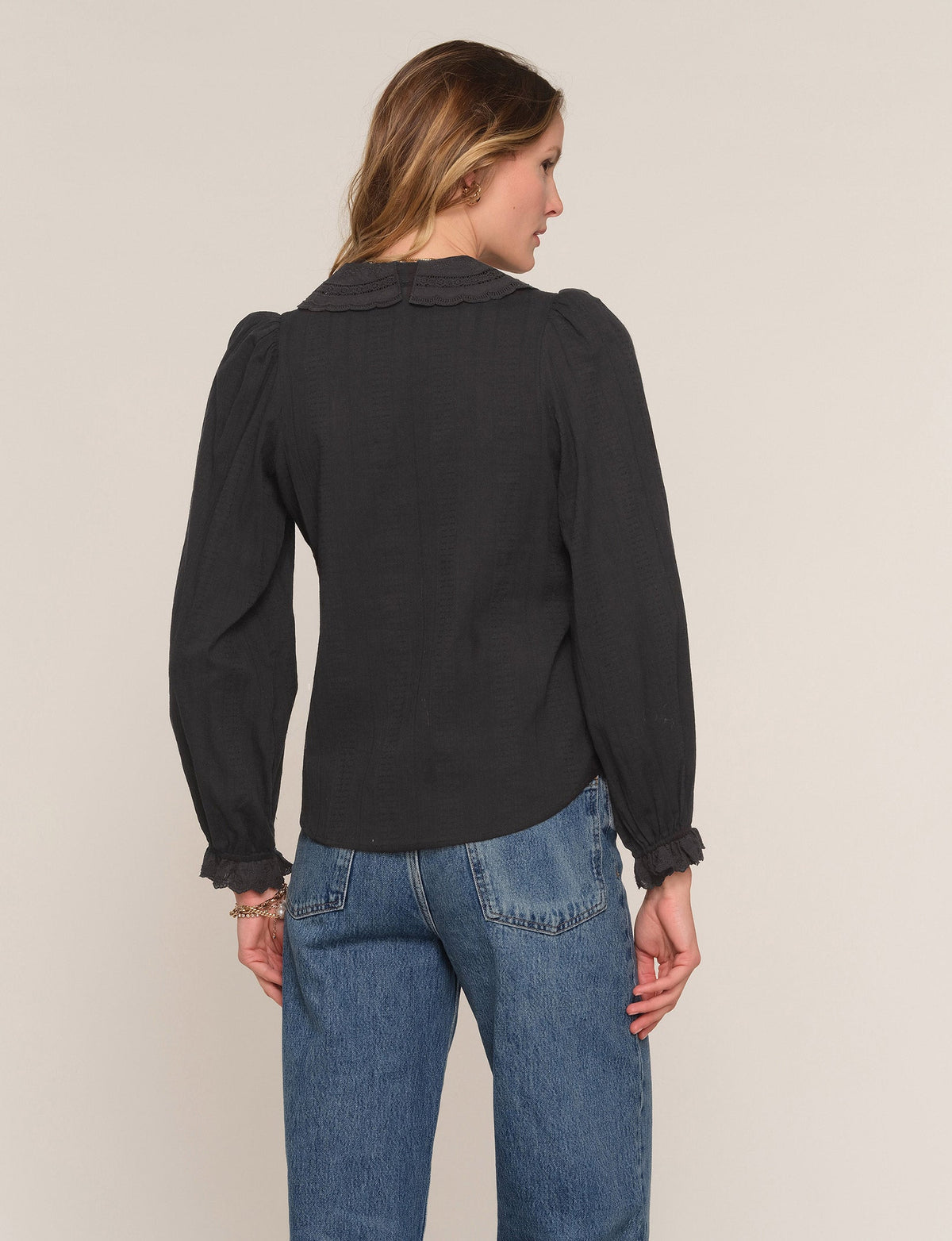 Heartloom Blythe Top Black black blouse for date night and western fashion Park City