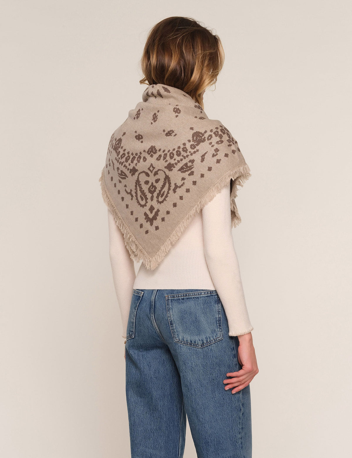 Heartloom Lummie Scarf Wheat warm finishing touch for fall western outfits Park City
