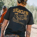 Seager Horse Fried Tee Vintage Black faded black tee for rodeo weekends Park City
