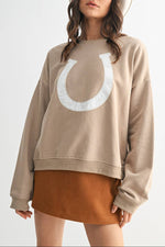 Horseshoe Womens Pullover womens crewneck western fashion cute popular fall 2025 gift cowgirl Boltranchstore.com free shipping