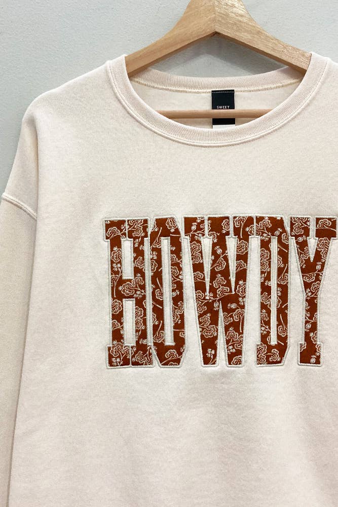 Howdy Applique Crewneck order at boltranchstore.com