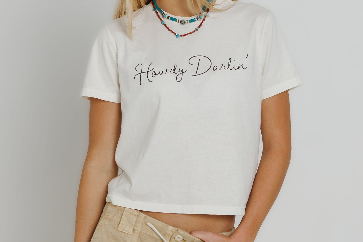 Howdy Darlin Everyday Tee shop at boltranchstore.com soft tee western boutique free shipping