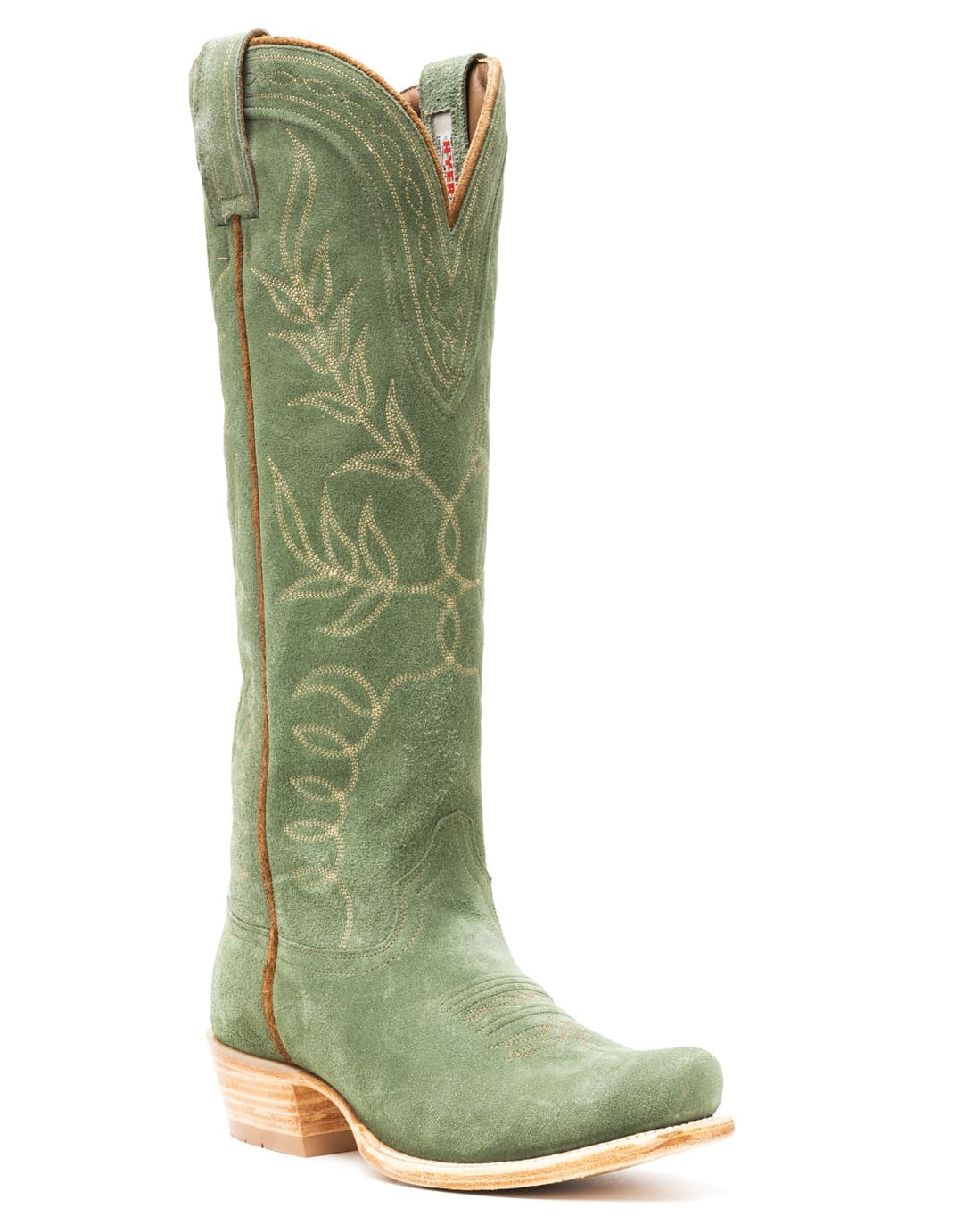 Hyer womens Abbyville Mint Green cowboy boot with floral embroidery free shipping at boltranchstore.com new womens hyer boot