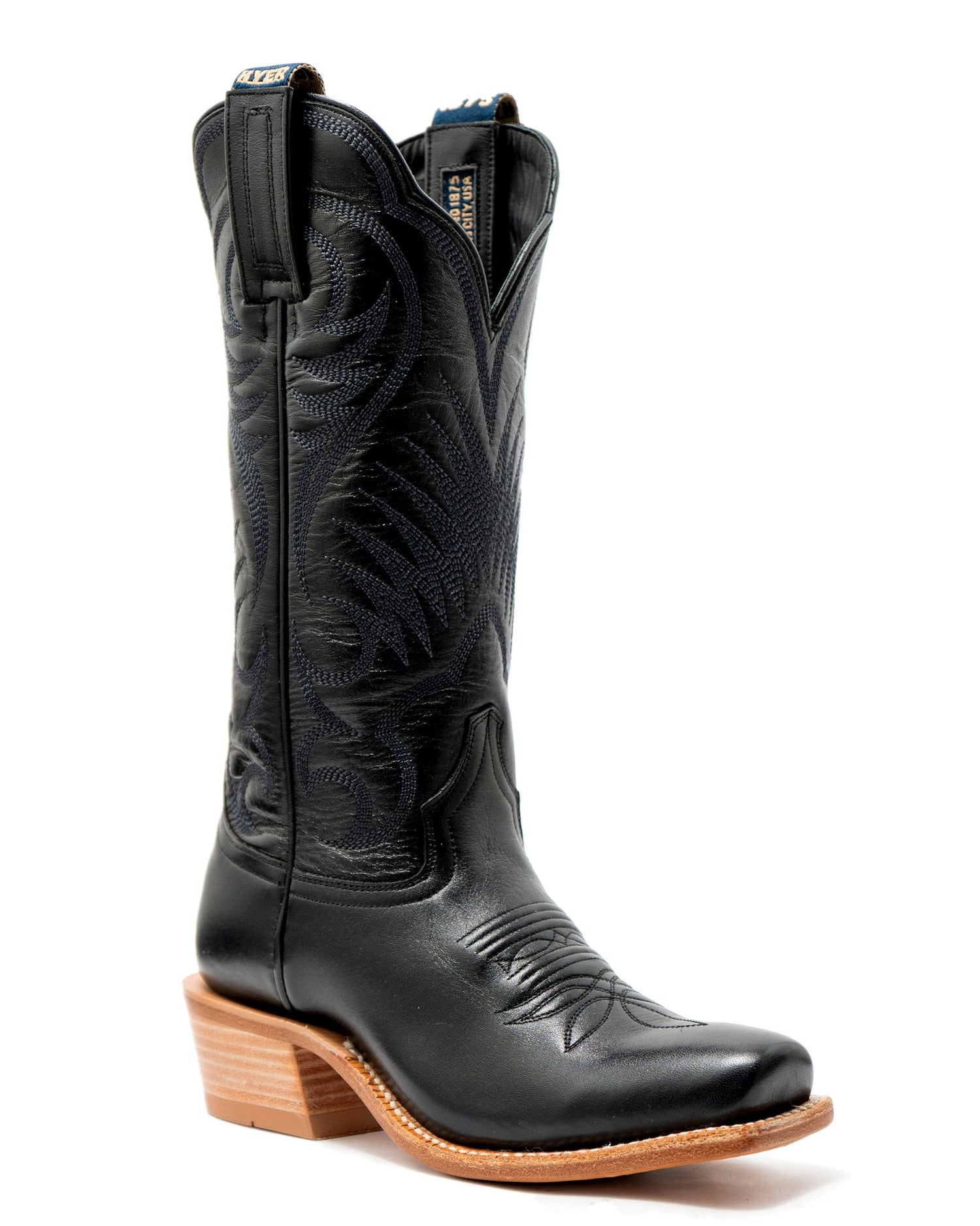 Hyer Womens Leawood Black Boot an all back boot in a 13 inch shaft with a cutter toe at boltranchstore.com