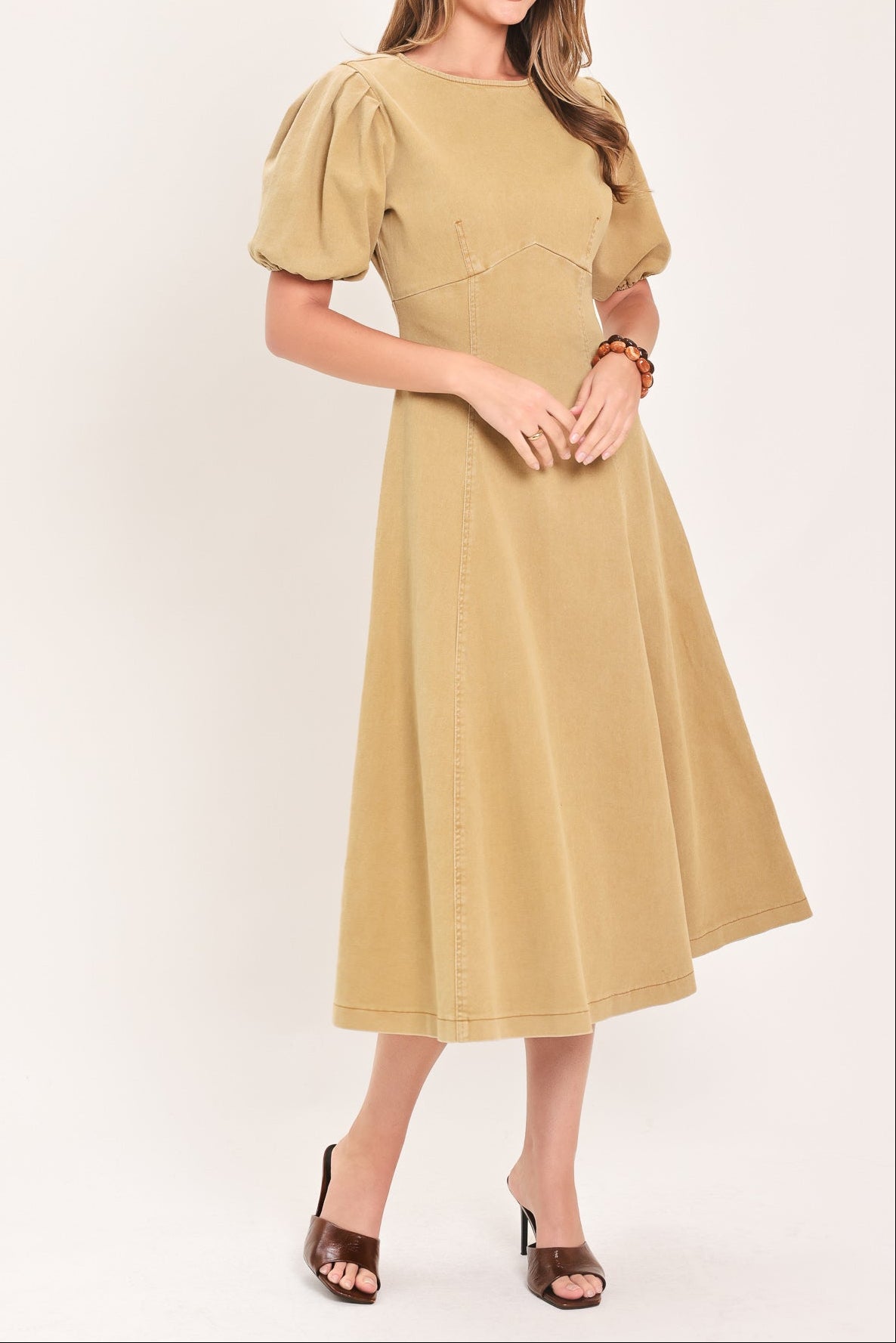 Western boutique womens clothing Utah fashion Ochre Cottage Poise Woven Midi Dress SKU ID24303 Boltranchstore.com free shipping