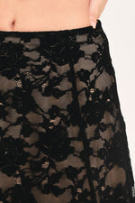Womens fashion western clothing Utah boutique Noir Lace Moonrise Woven Lace Circle Skirt SKU IK7888 Boltranchstore.com free shipping
