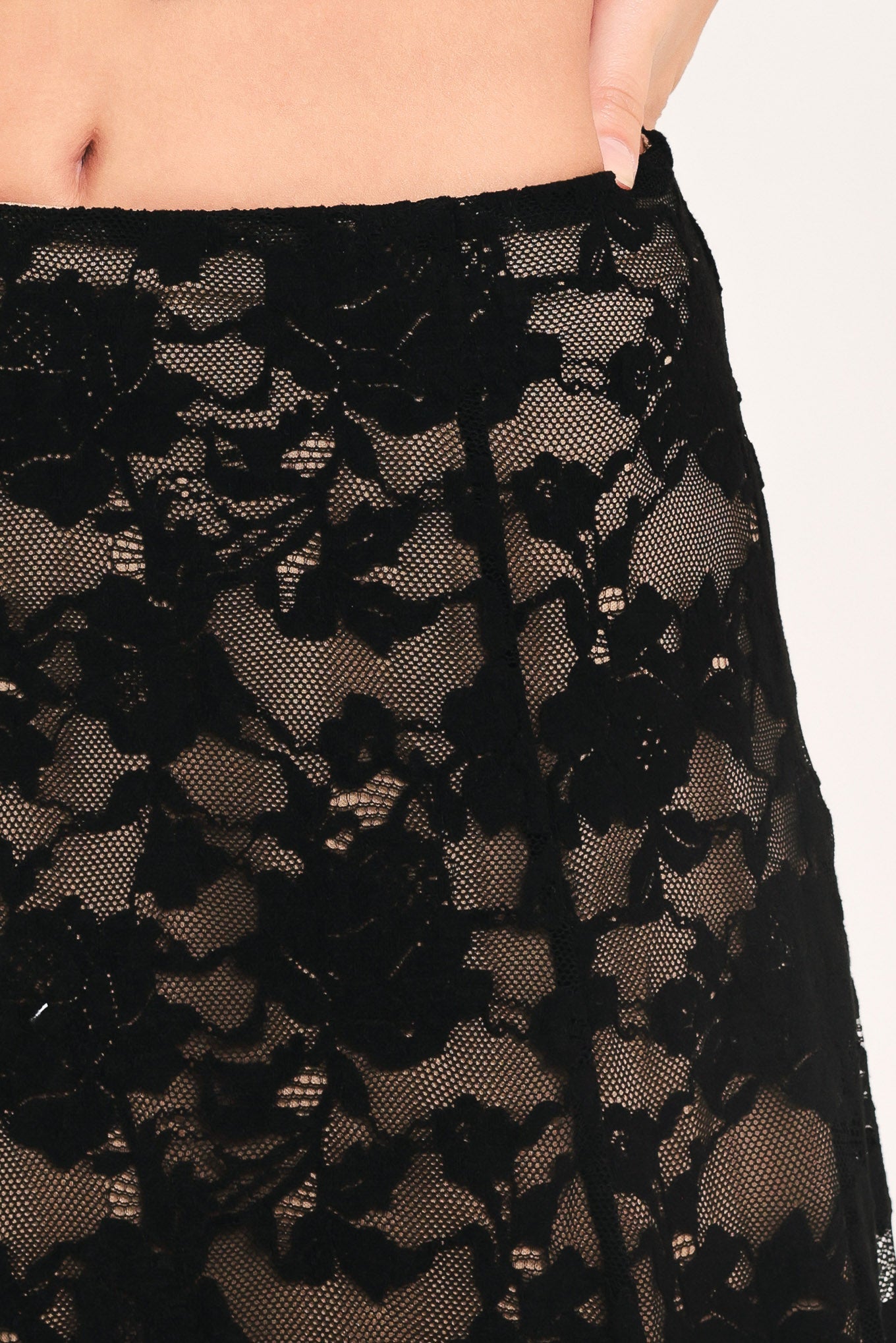 Womens fashion western clothing Utah boutique Noir Lace Moonrise Woven Lace Circle Skirt SKU IK7888 Boltranchstore.com free shipping