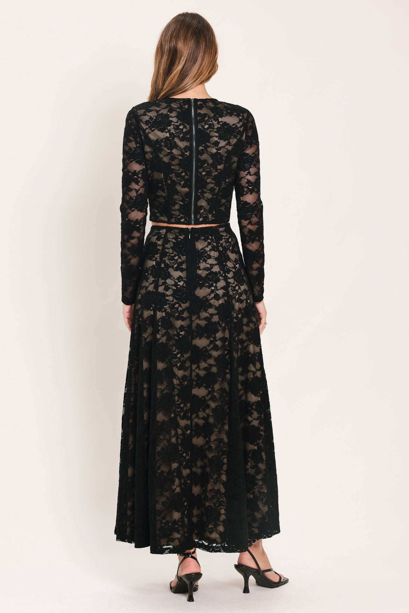 Rodeo western womens fashion Utah boutique Noir Lace Moonrise Woven Lace Circle Skirt SKU IK7888 Boltranchstore.com free shipping