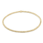enewton Classic Gold 2mm Bracelet 14kt gold filled 2mm bead stretch bracelet in a standard 6.25 inch fit womens western boutique Utah SKU BCLG2