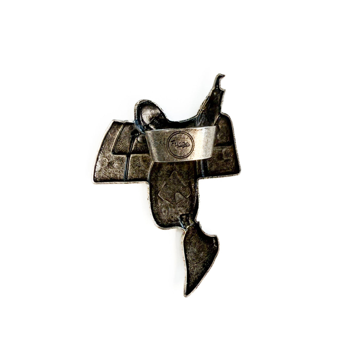 Fringe Slide Parade Saddle Gold holds a wild rag snug at the collar ranch wear