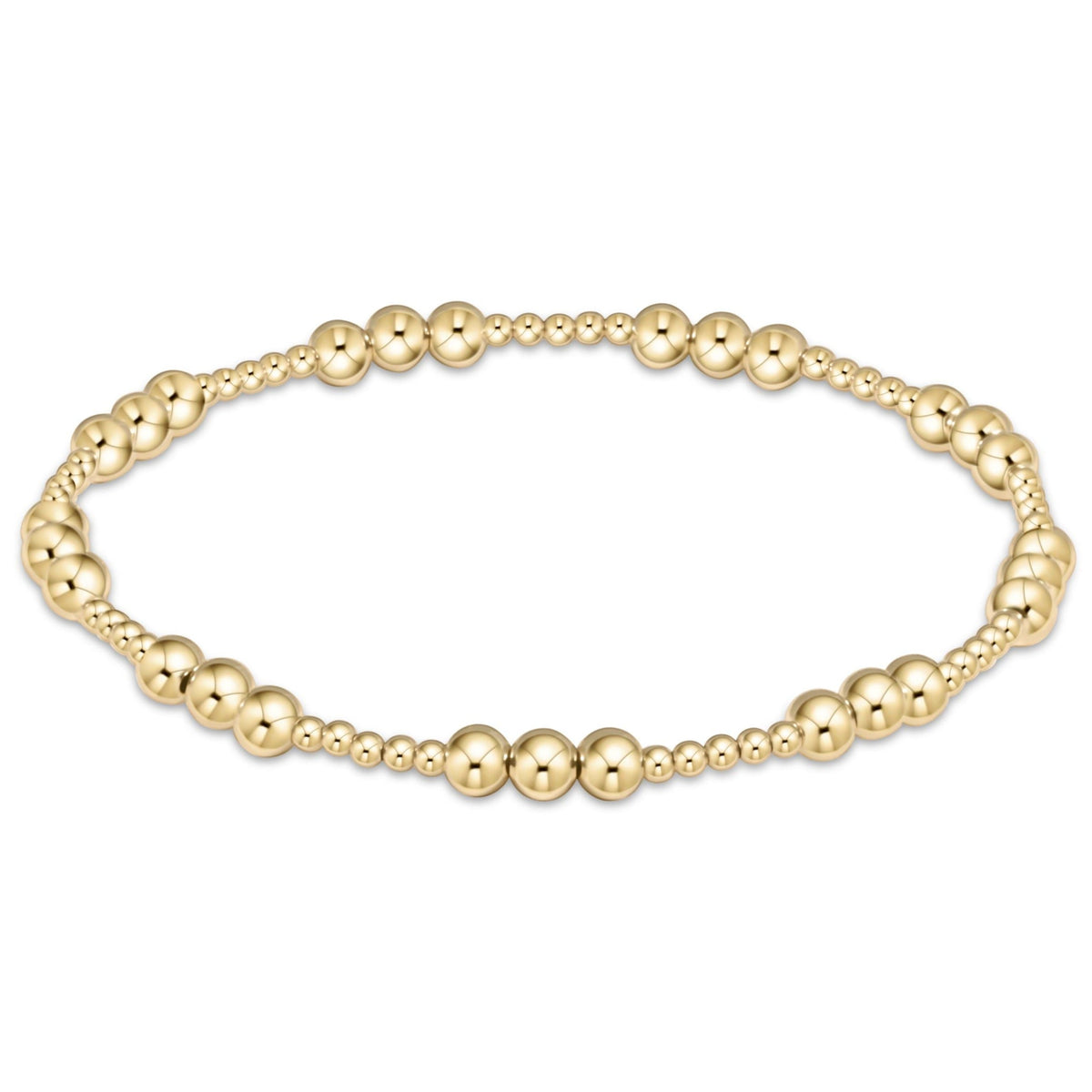 enewton Joy Gold 4mm Bracelet 4mm and 2mm gold filled beads in clustered joy pattern womens western boutique Utah SKU BJOYG4