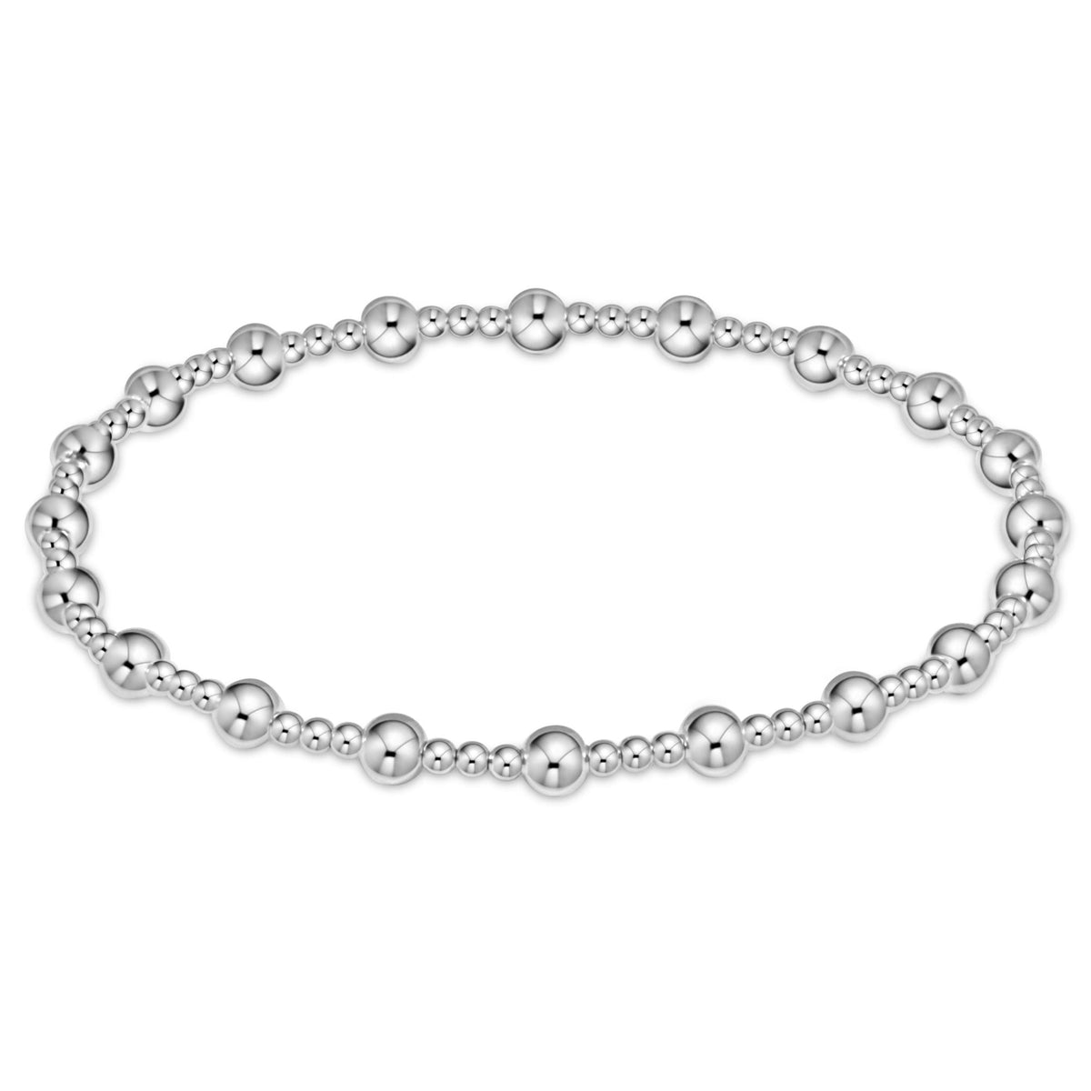 enewton Sincerity Sterling 4mm Bracelet alternating 4mm and 2mm sterling silver beads in the sincerity pattern womens western boutique Utah SKU BSINSS4