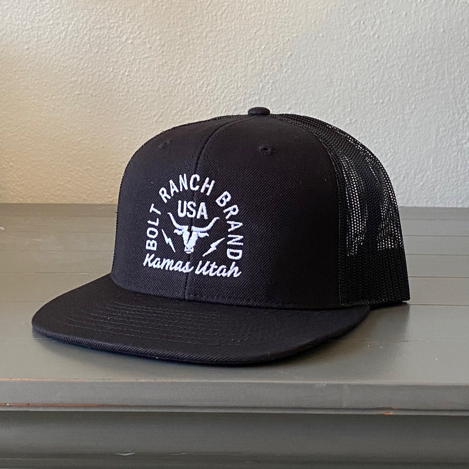 Bolt Ranch Flat Bill Snapback Hat - Tombstone Logo