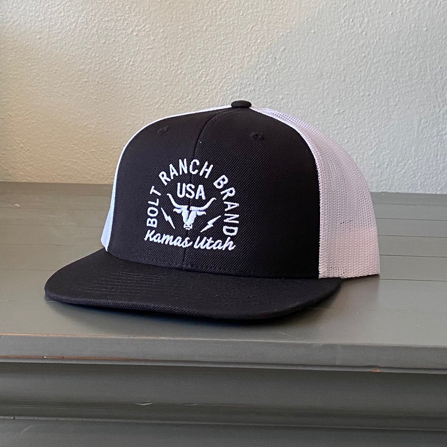 Bolt Ranch Flat Bill Snapback Hat - Tombstone Logo