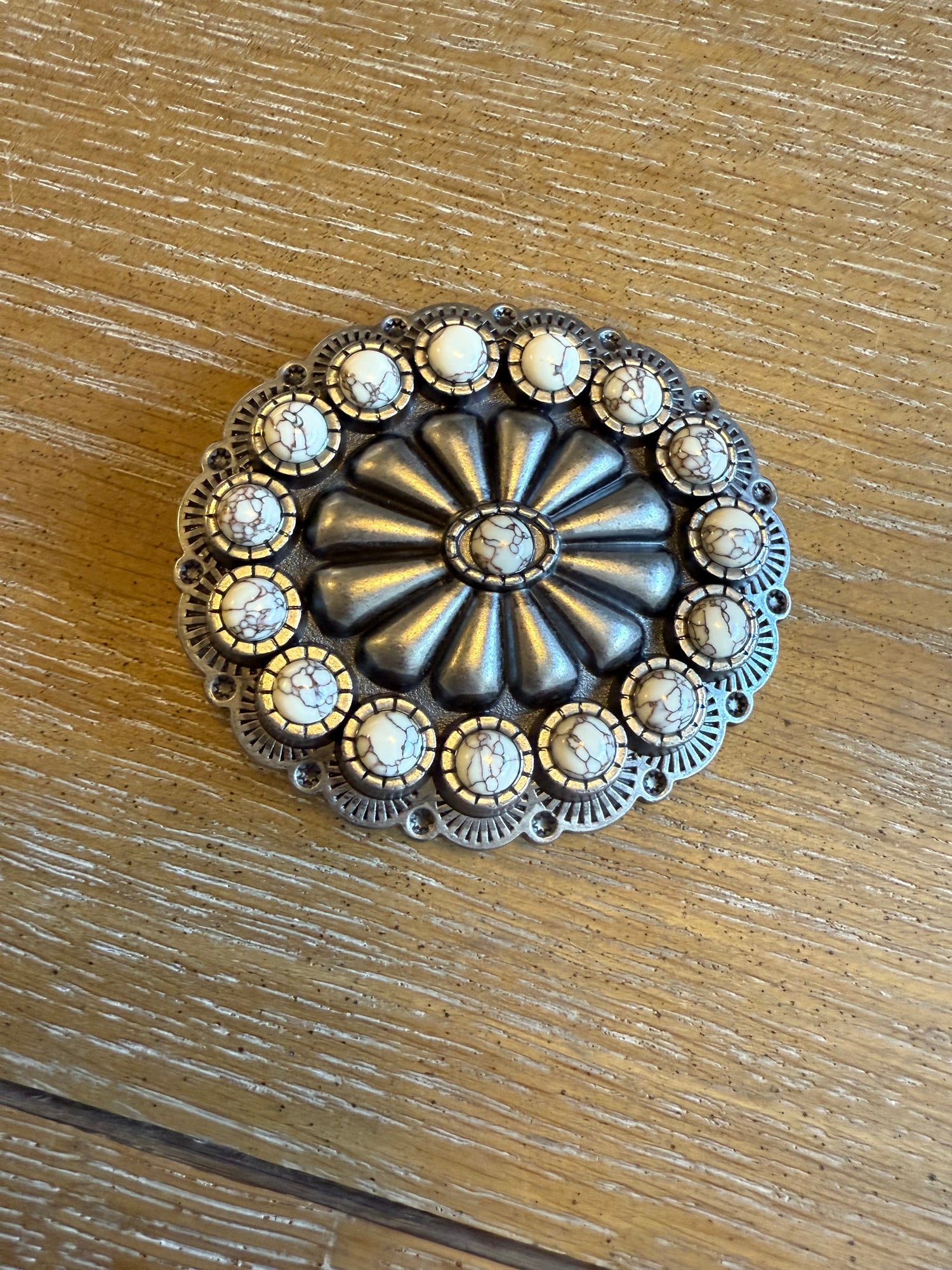 Floral Turquoise Western Buckle