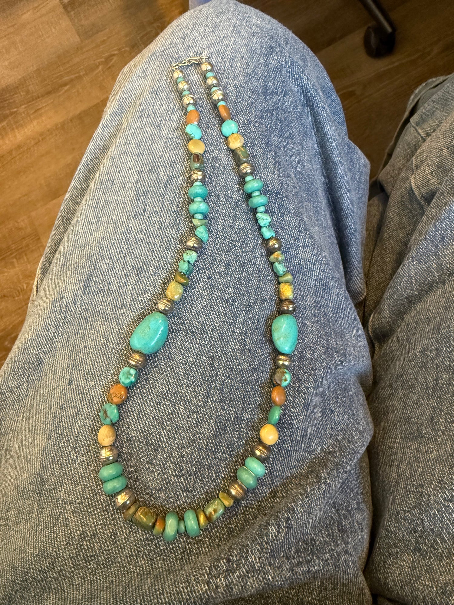 Vintage Sterling Kingman Turquoise Necklace