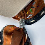 Fringe Slide Desert Sun desert sun design in German silver with a tube back womens western boutique Utah SKU SLDEDSSN0264