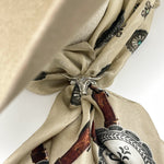 Fringe Slide Longhorn slide back lays flat to keep it from spinning western fashion