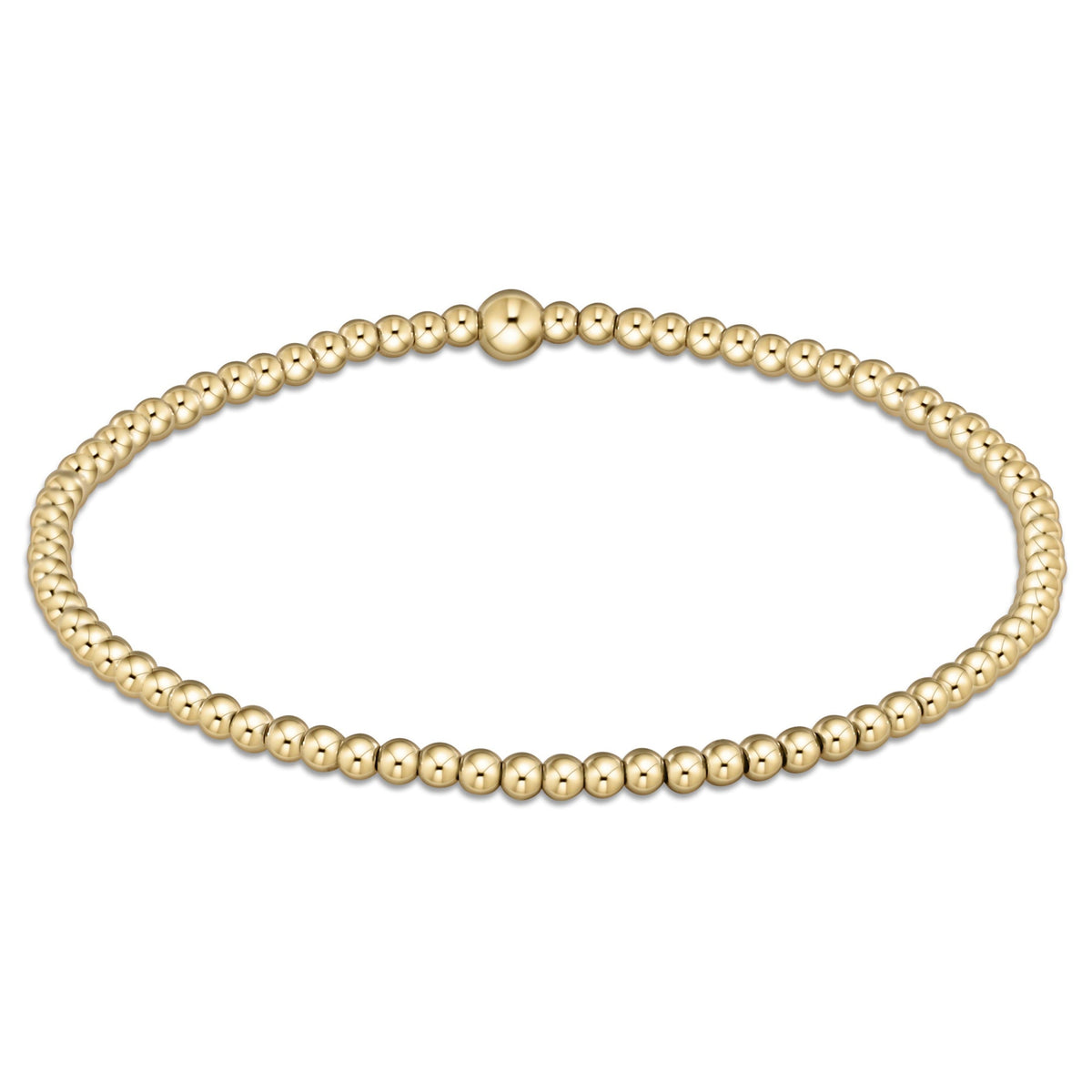 enewton Classic Gold 2.5mm Bracelet 14kt gold filled 2.5mm beads in standard or extended stretch fit womens western boutique Utah SKU BCLG25