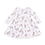 I Love Horses Twirly Long Sleeve Dress at boltranchstore.com in stock free shipping Children's dress with horse pattern girls horse dress