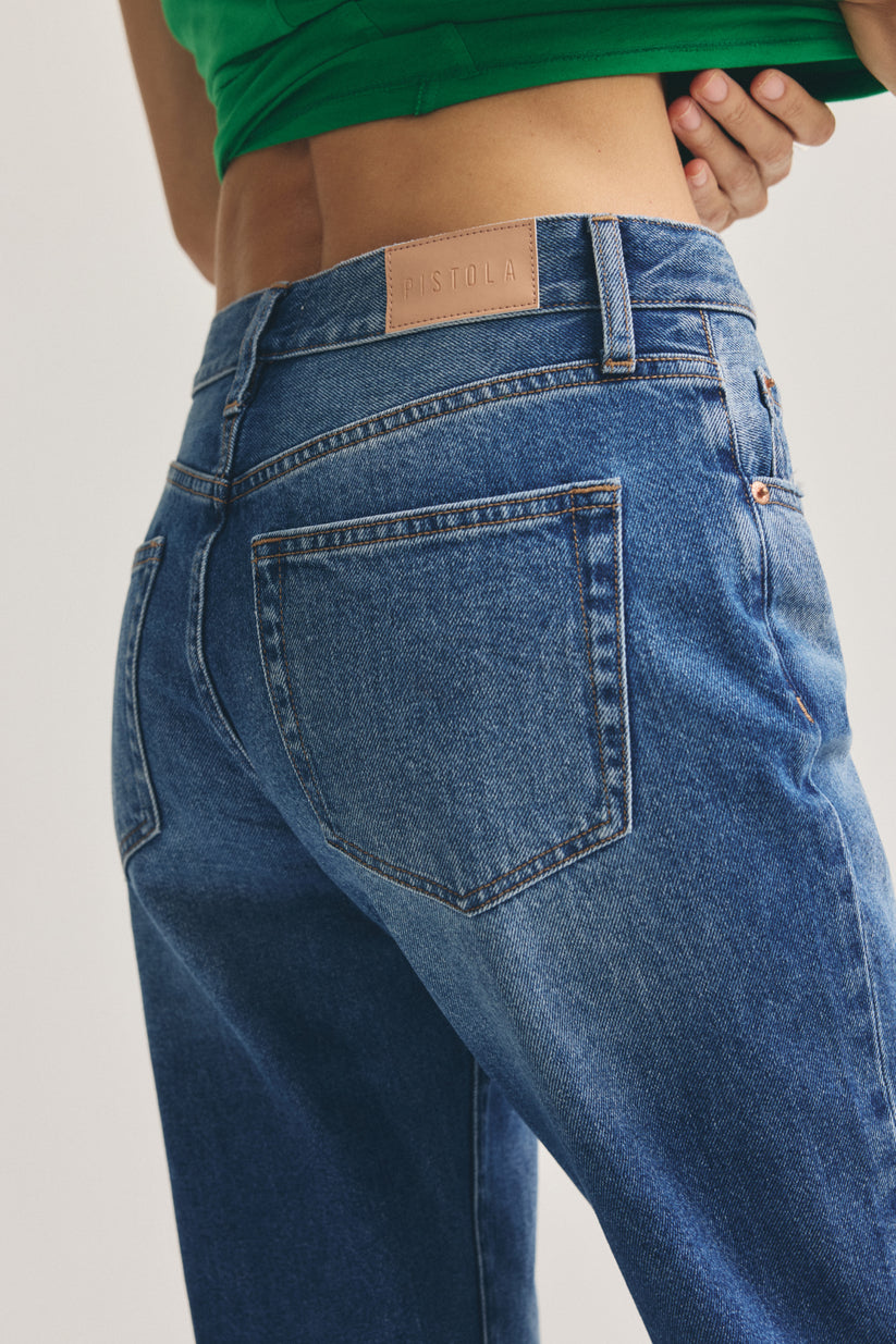 Pistola Issa Mid Rise Relaxed Straight Jean