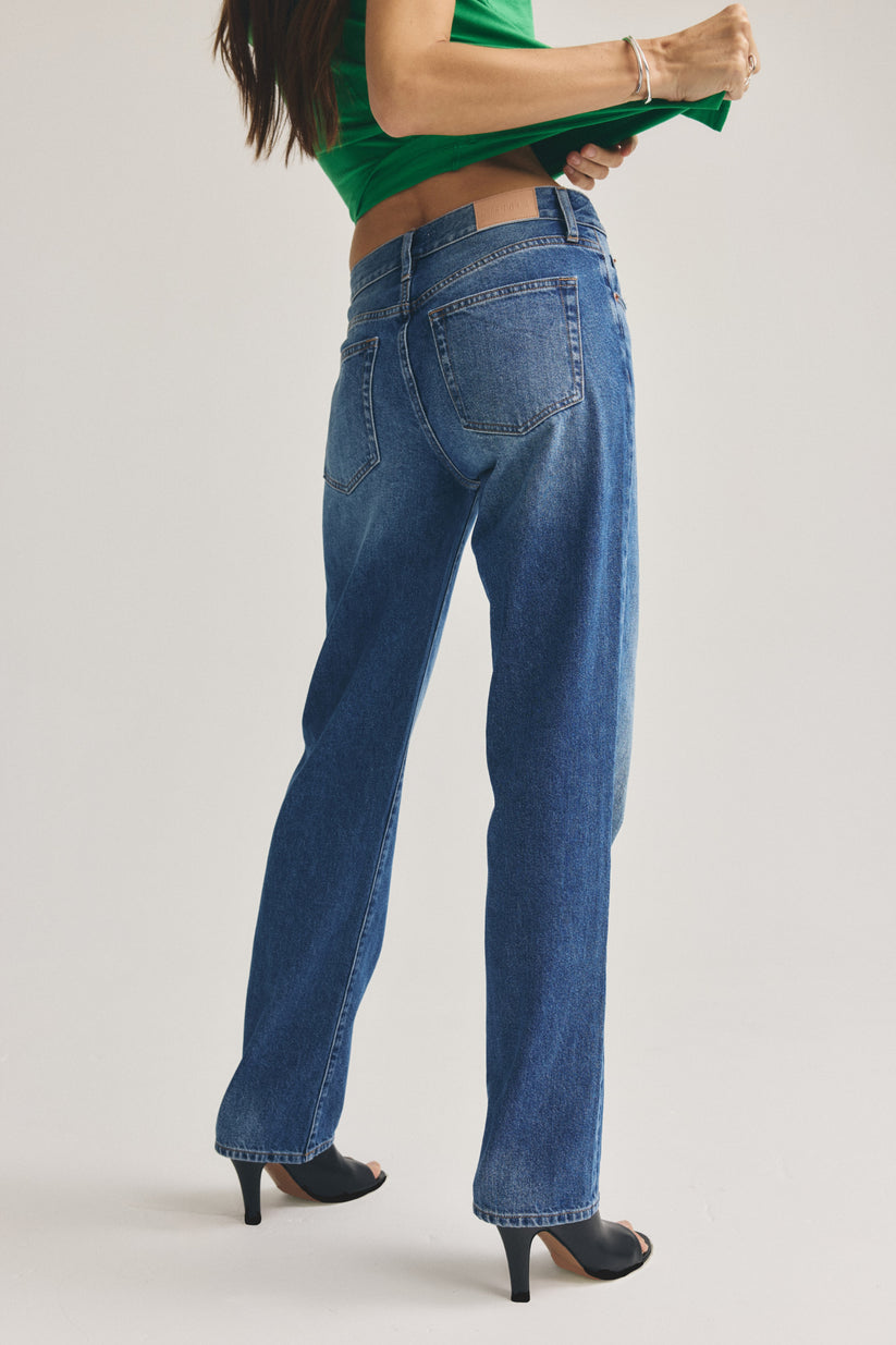 Pistola Issa Mid Rise Relaxed Straight Jean