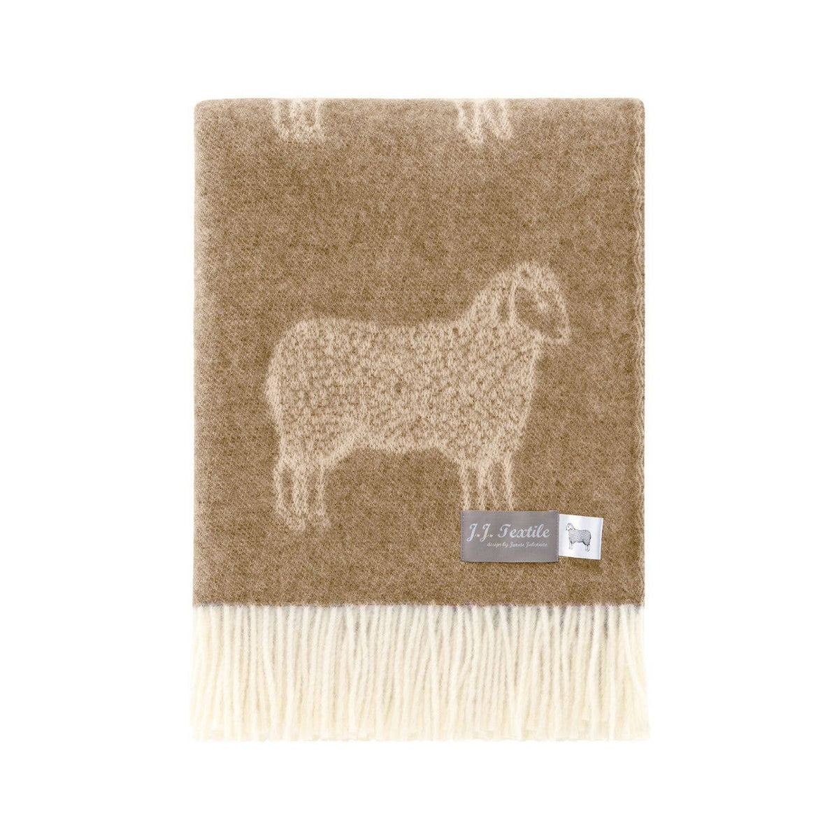 JJ Textile Brown Sheep Pure Wool Throw country dec bolt ranch store