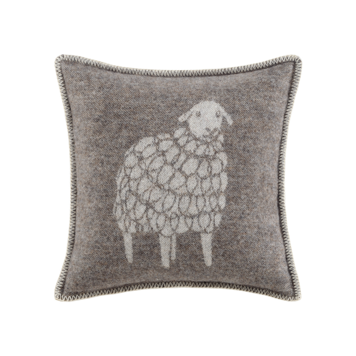JJ Textile Sheep Mima Dark Brown Pure Wool Cushion Cover bolt ranch store country living deco